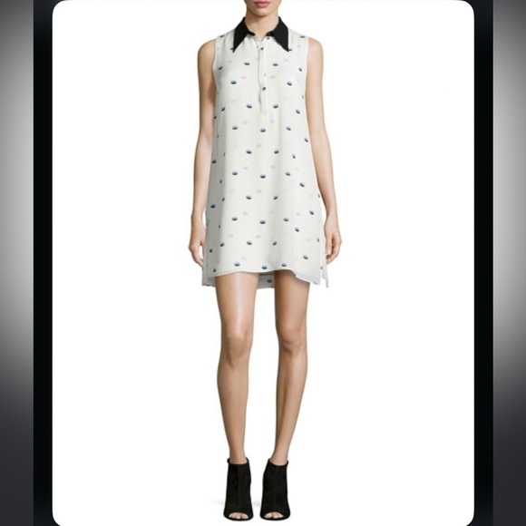 A.L.C. Reese Lips Print Silk Dress size 8 - Picture 2 of 9